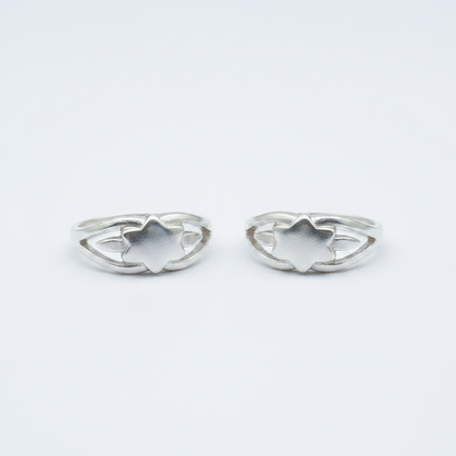 92.5 Silver Flower Toerings