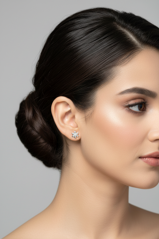 92.5 Silver Simple Stylish Earrings for Women | Minimal Elegant Design | Daily Wear Jewellery