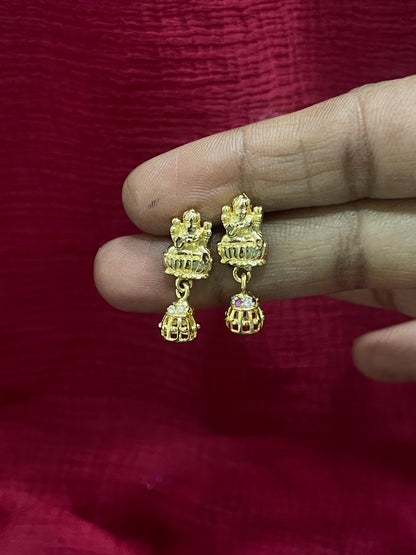 92.5 silver gold plated classy jhumkas