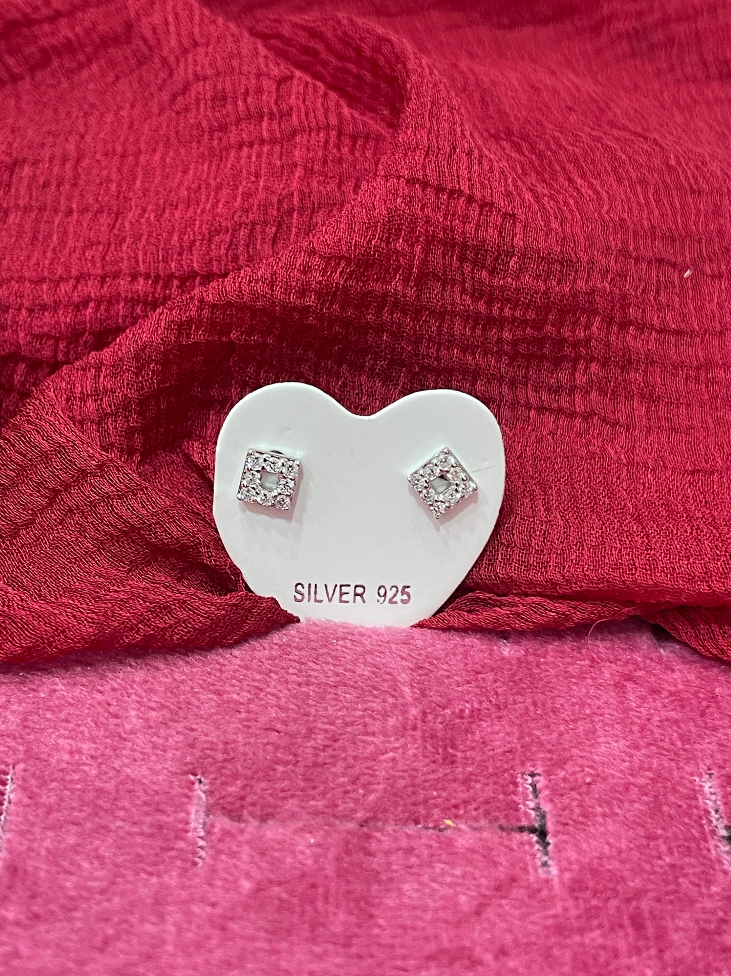 92.5 Silver Mini Square Studs | Classy Minimal Design | Jewellery