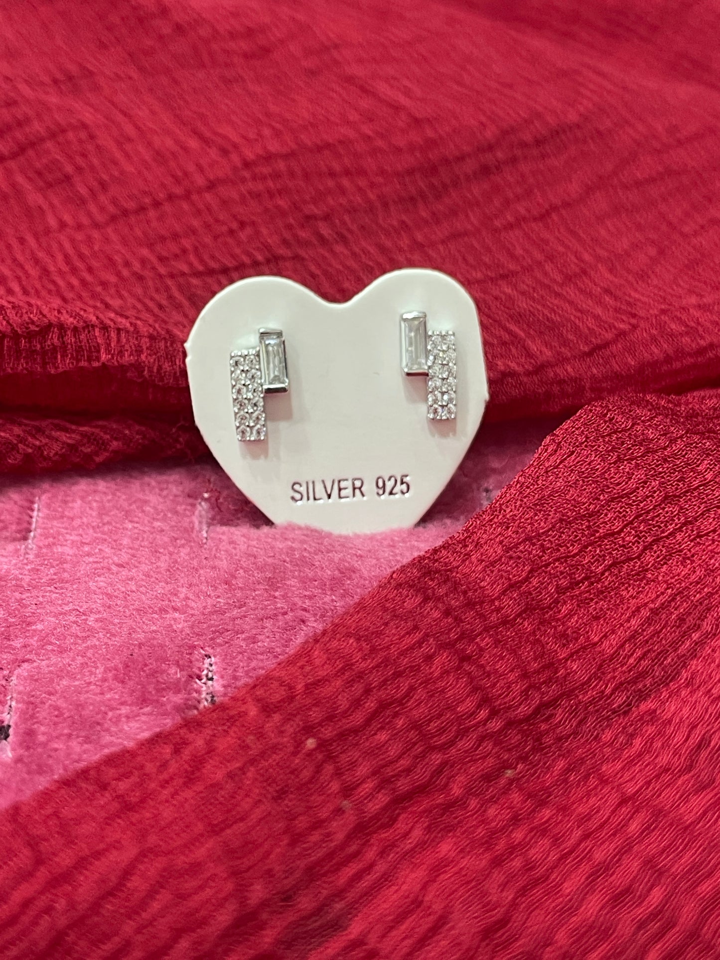 92.5 Silver White Stone Studs | Classic Everyday Design | Jewellery