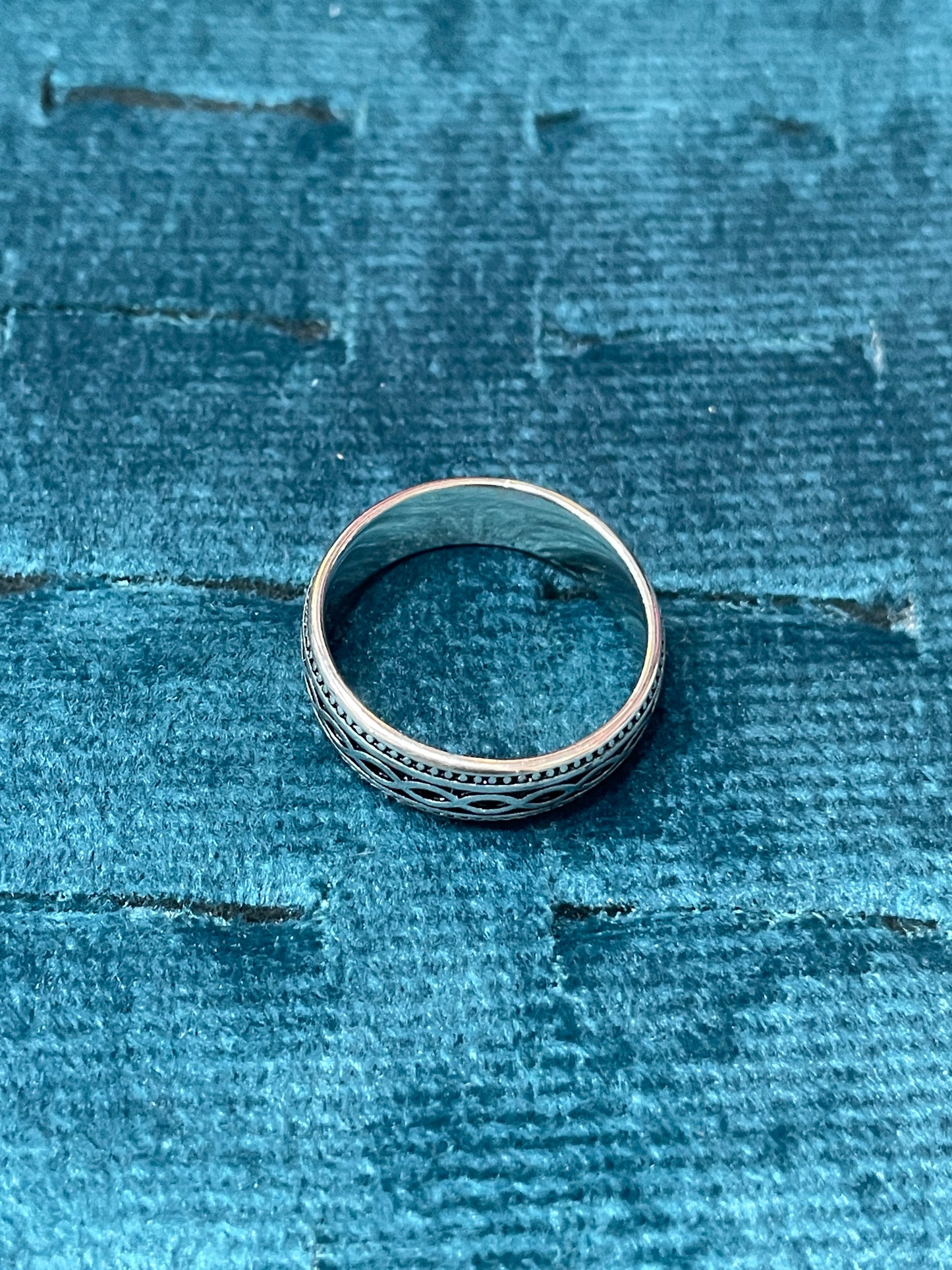 92.5 Silver Oxidised Men’s Ring Size 19 | Stylish Vintage Design | Elegant Jewellery