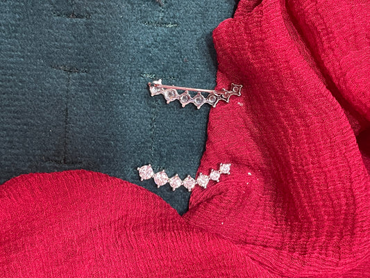 92.5 silver classy white stone earcuffs