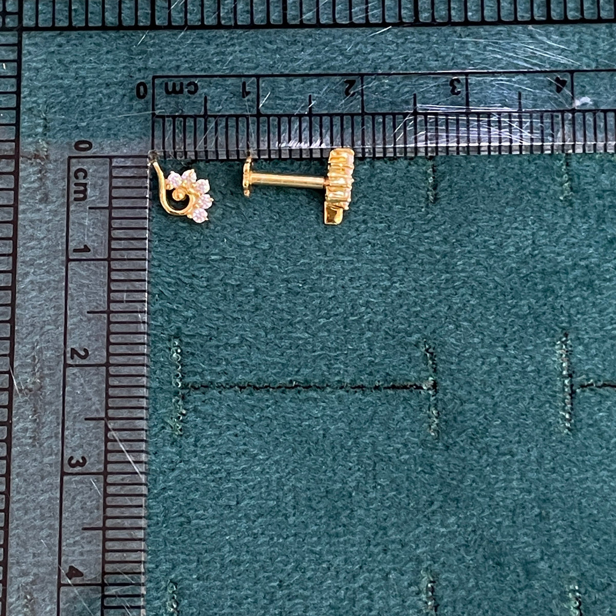 92.5 Sterling Silver Gold Plated CZ Peacock Hook Studs