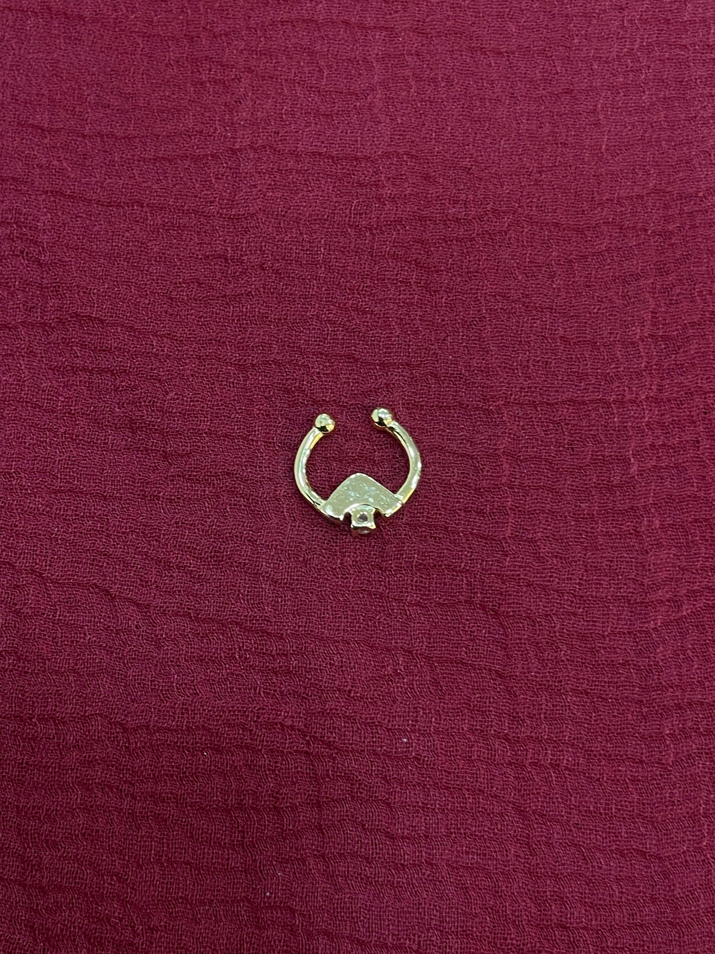 92.5 Silver Gold Plated Temple Septum