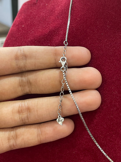 92.5 Silver White Stone Classy Necklace for Women 20 Inches | Stylish Elegant Design | Premium Jewellery