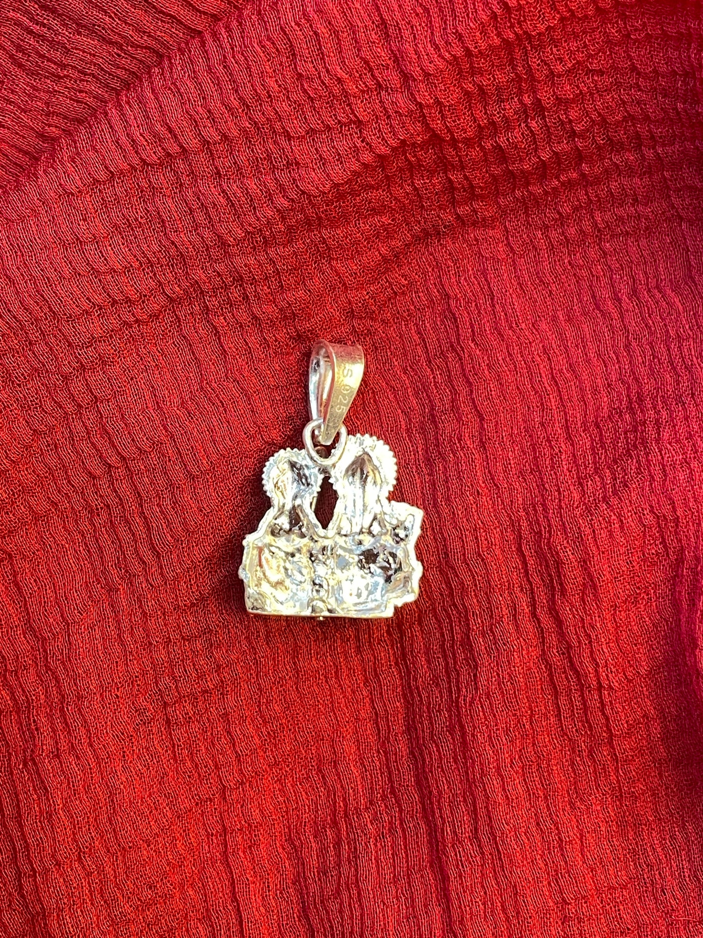 92.5 Silver Sita Ram Pendant for Men & Women | Seetha Rama Divine Design | Temple Jewellery