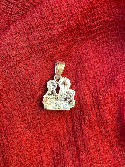92.5 Silver Sita Ram Pendant for Men & Women | Seetha Rama Divine Design | Temple Jewellery