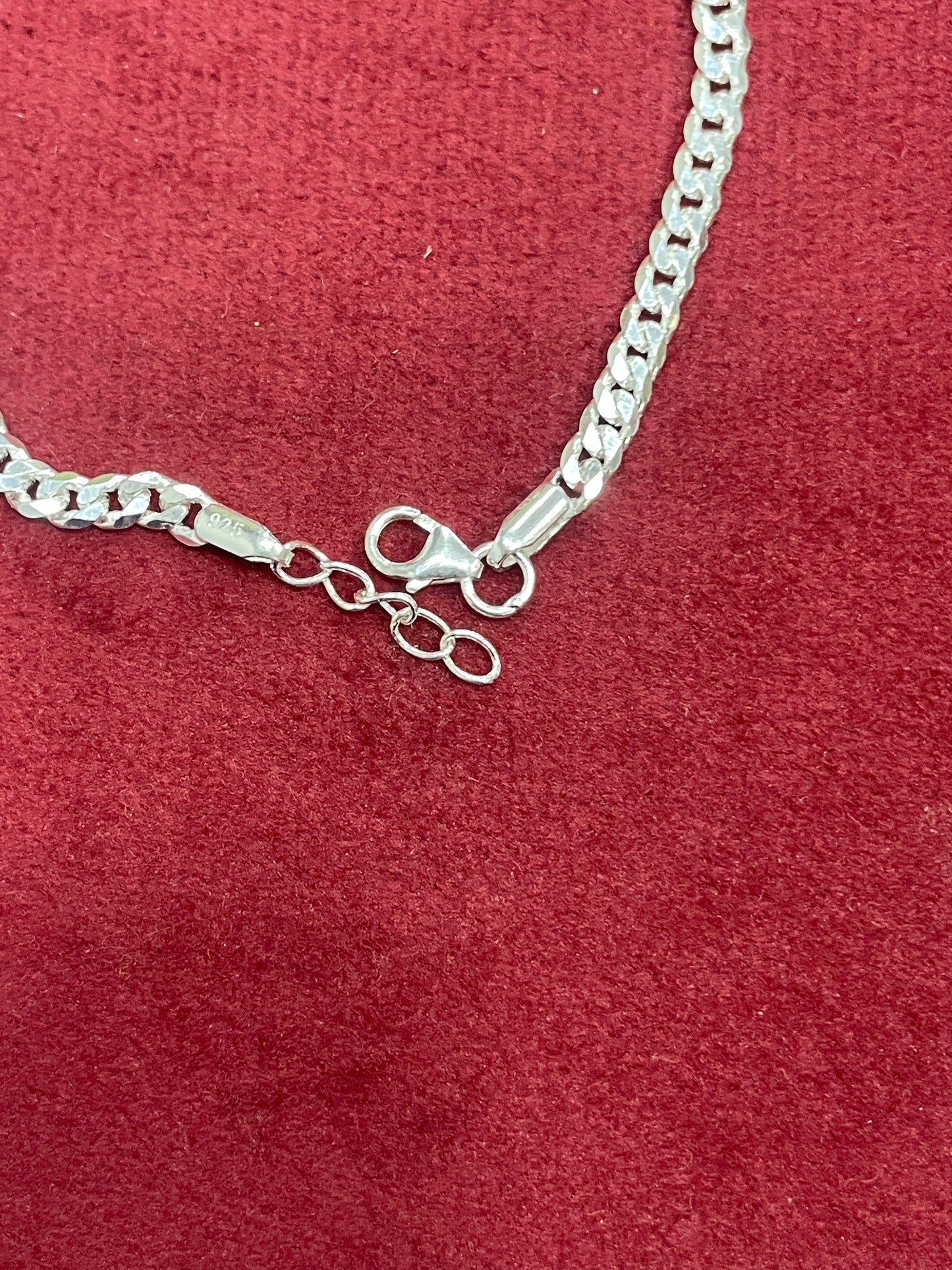 925 Silver Evil Eye Curb bracelet- 8 inch