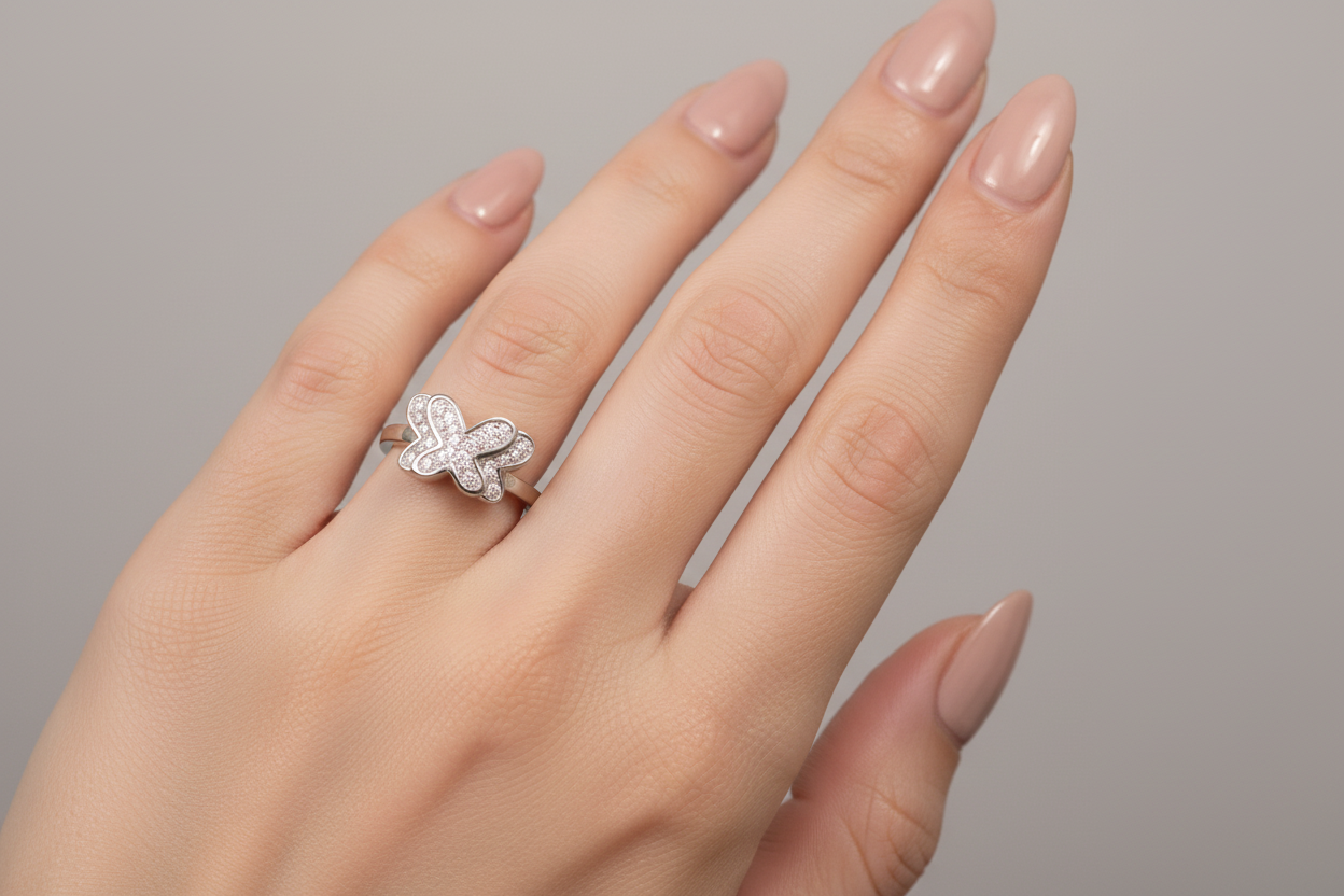 92.5 Silver Ring for Women Size 11 | Stylish Polished Design | Elegant Fashion Jewellery