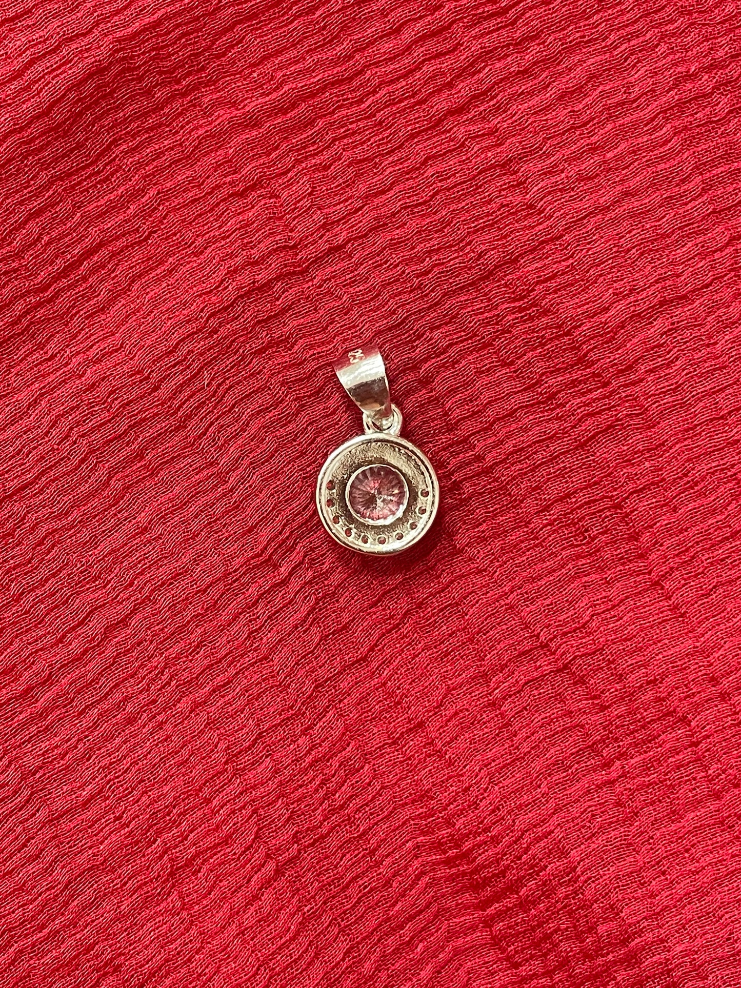 92.5 silver classy stylish white stone pendant