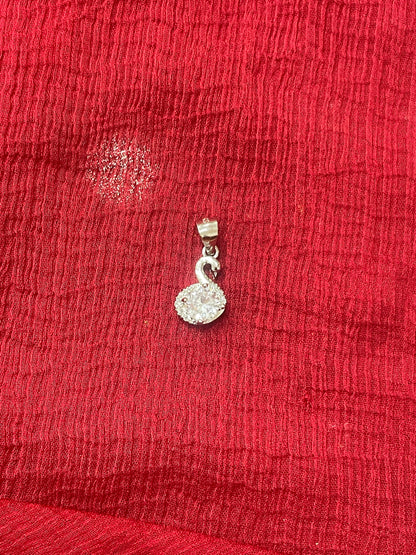 92.5 silver stylish classy swan pendant