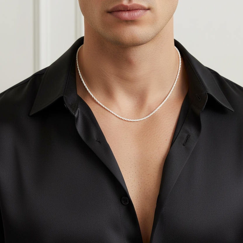 92.5 silver minimal stylish chain 18 inches