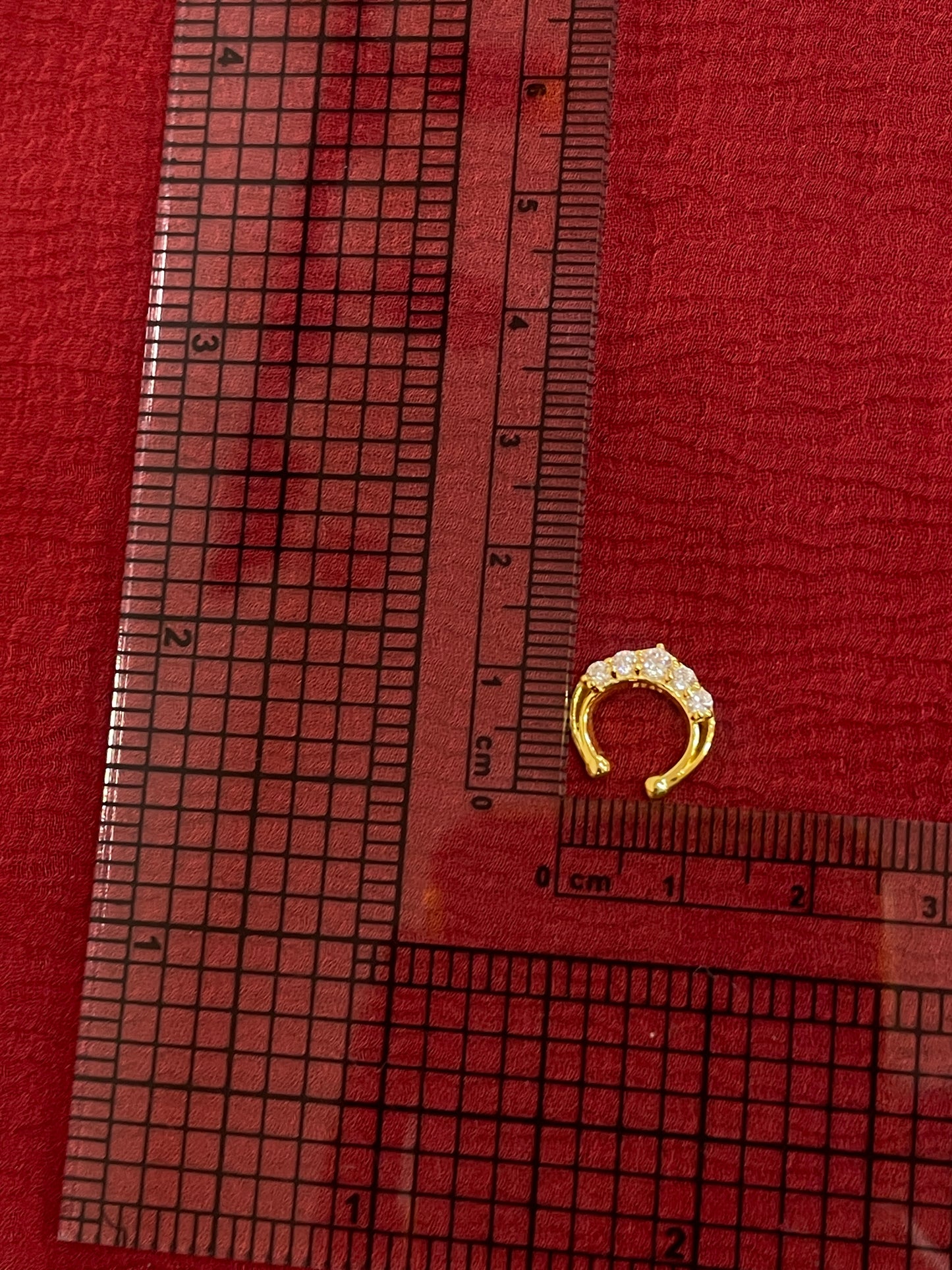 92.5 Silver Gold Plated Elegant Septum