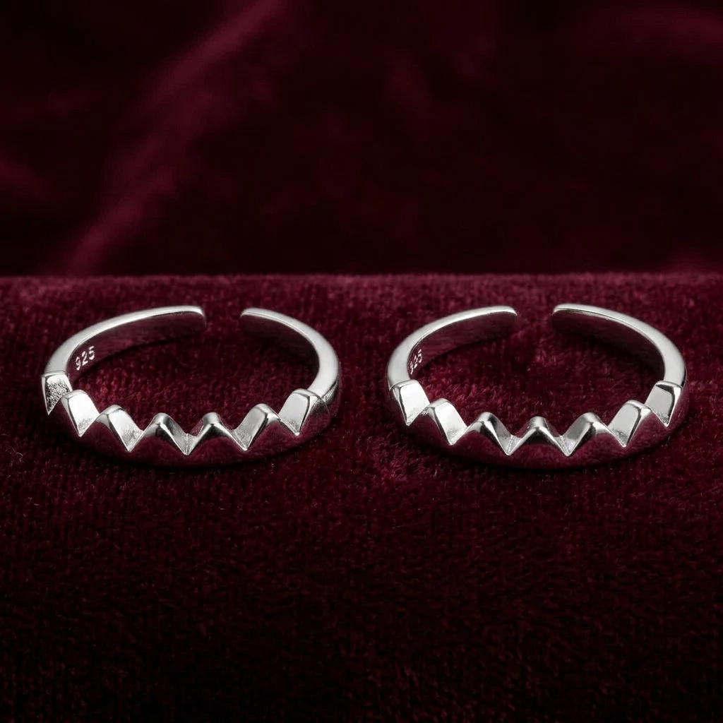 92.5 silver toe rings 