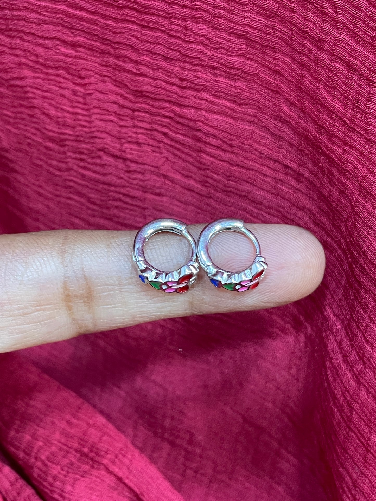 925 Silver Butterfly Hoops