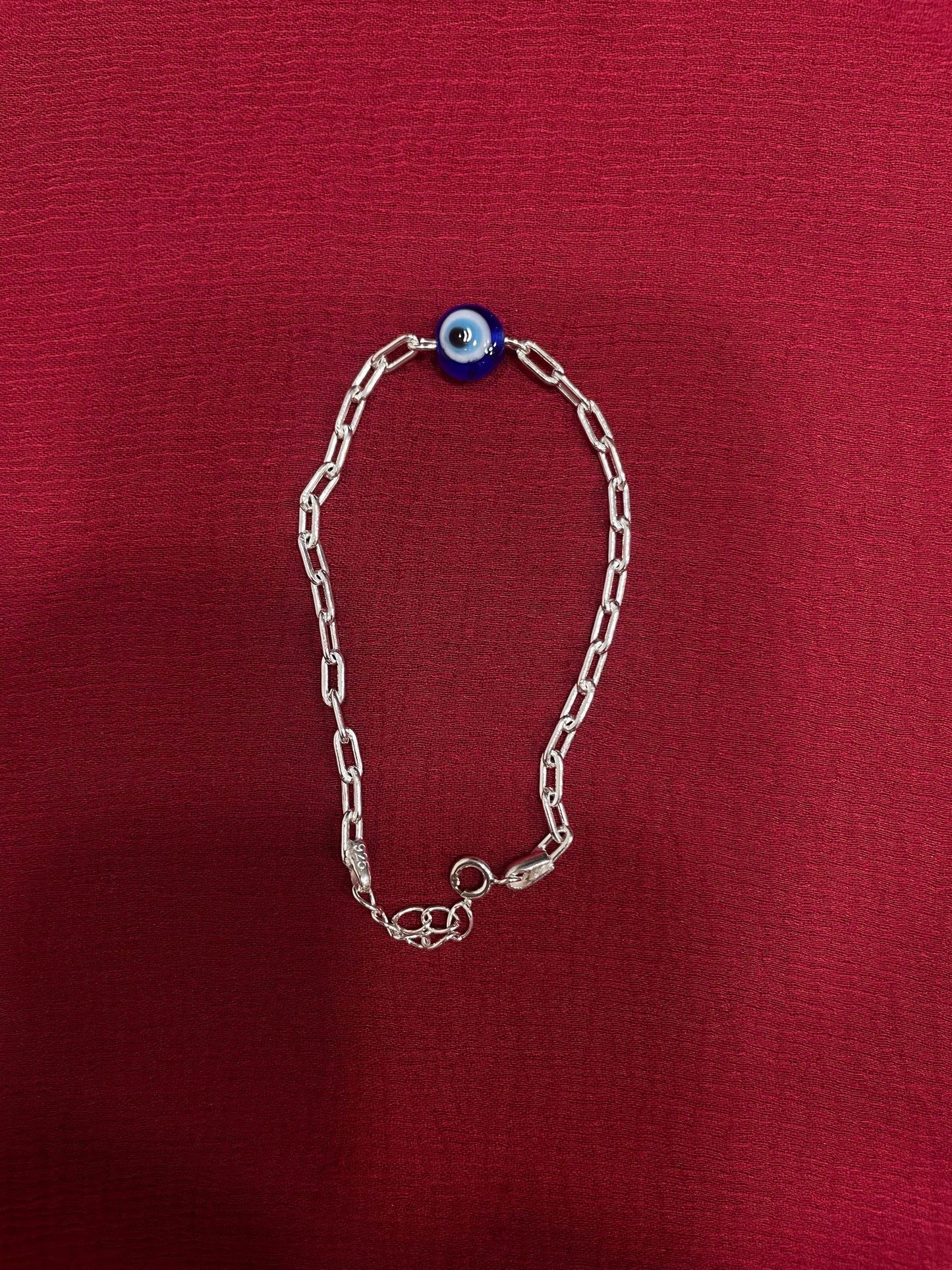 925 Silver Evileye Bracelet - 7 Inch