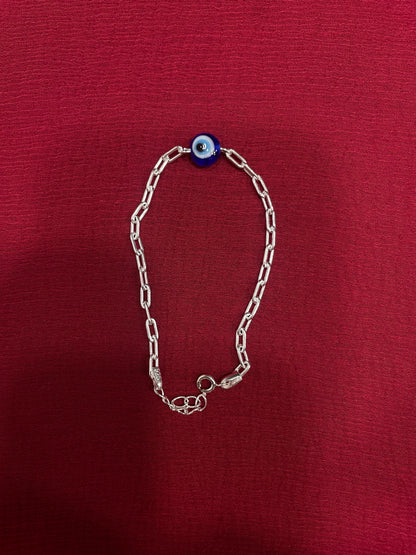 925 Silver Evileye Bracelet - 7 Inch