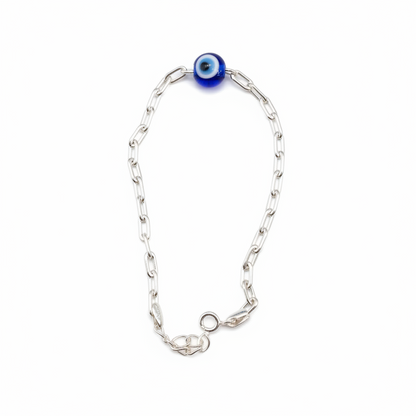 925 Silver Evileye Bracelet - 7 Inch