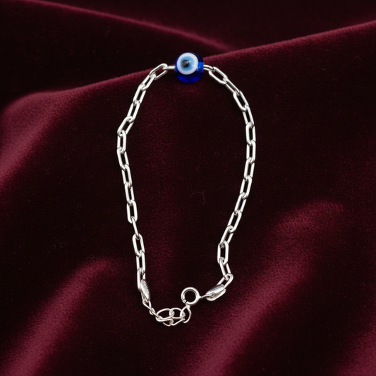 925 Silver Evileye Bracelet - 7 Inch