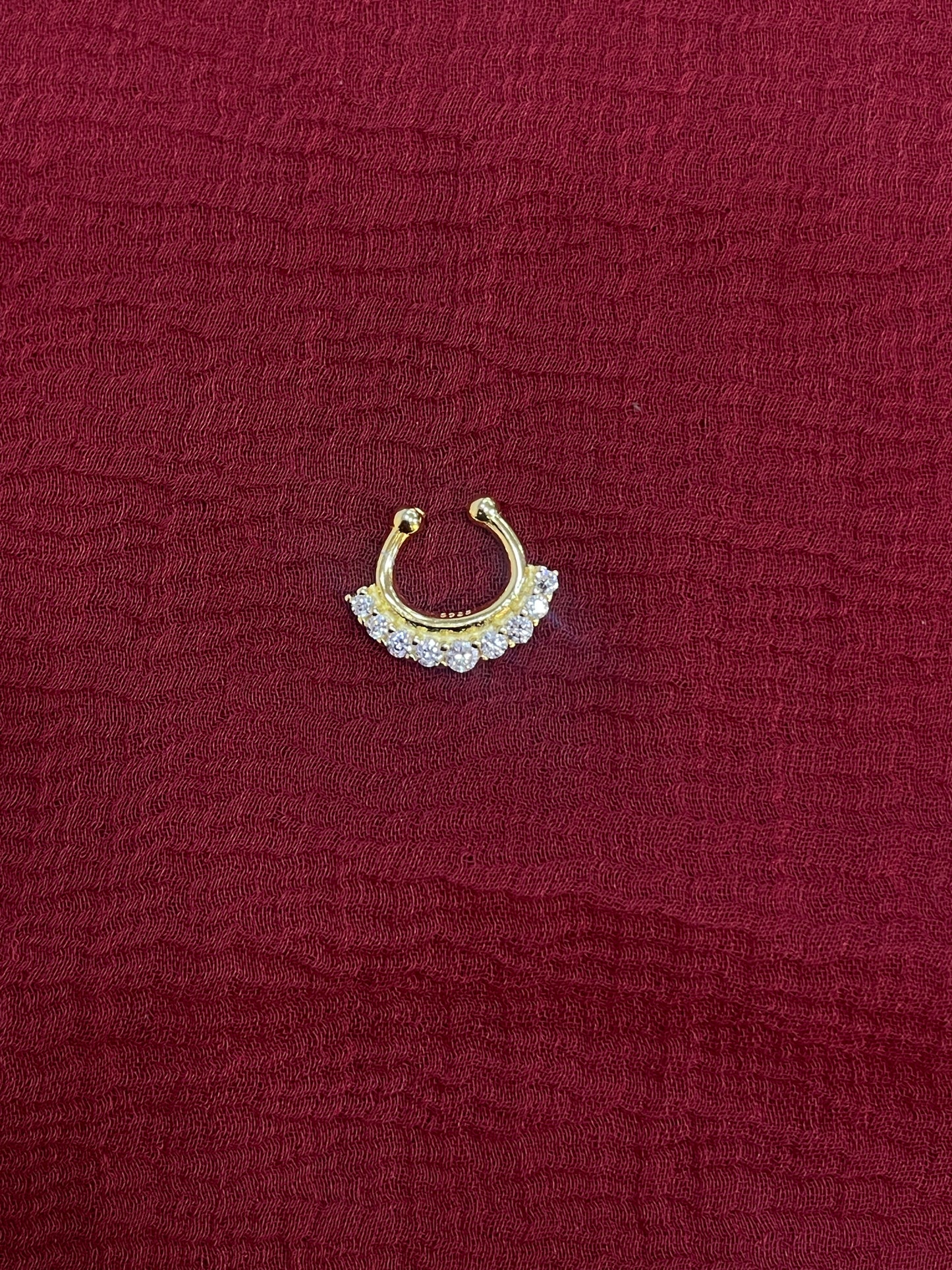 92.5 Silver Gold Plated Traditional Septum