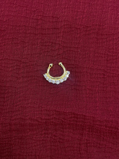 92.5 Silver Gold Plated Traditional Septum