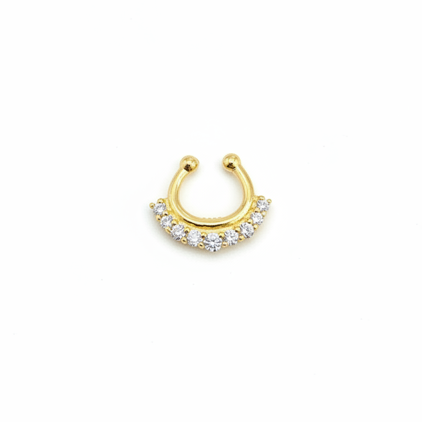 92.5 Silver Gold Plated Traditional Septum