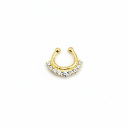 92.5 Silver Gold Plated Traditional Septum