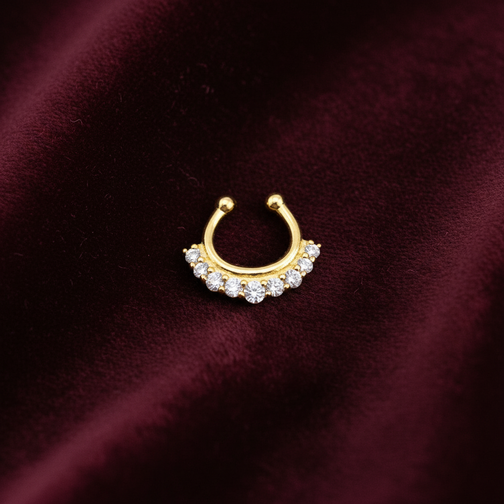 92.5 Silver Gold Plated Traditional Septum