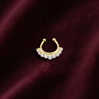 92.5 Silver Gold Plated Traditional Septum