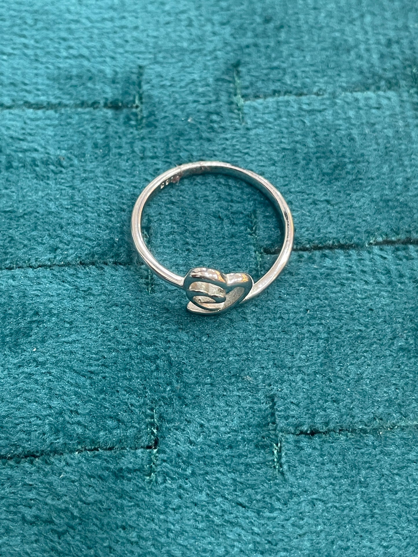 92.5 Silver Simple Stylish Heart Ring for Women Size 13 | Clean Modern Love Design | Elegant Jewellery