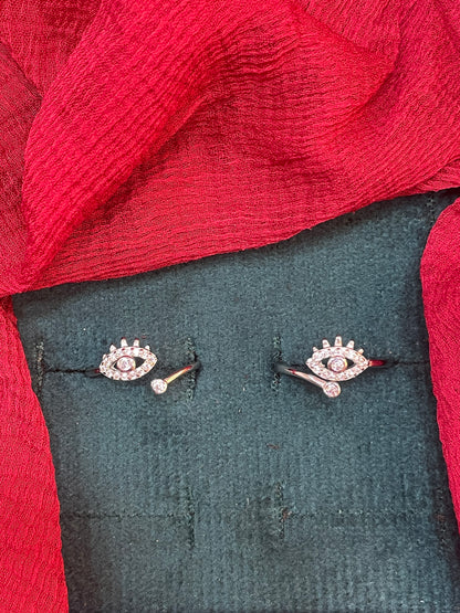 925 Silver Evil Eye Toerings