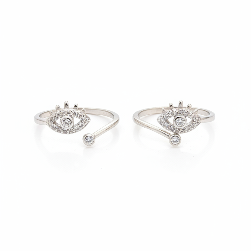 925 Silver Evil Eye Toerings