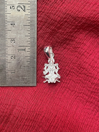92.5 Silver Lakshmi Devi Design Pendant for Women – Traditional Temple Style