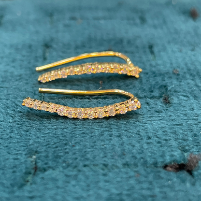 925 Silver Gold Plated Minimal Earcuffs