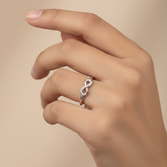 92.5 Silver Infinity Ring for Women