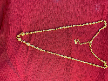 92.5 silver gold plated ball neck chain 19 inches