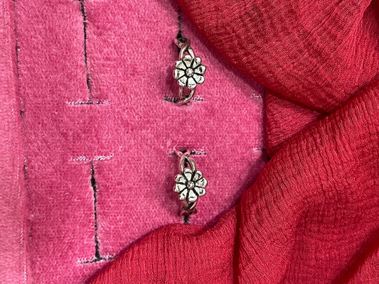 92.5 Silver Floral Toe Rings | Classy Stylish Flower Design | Jewellery