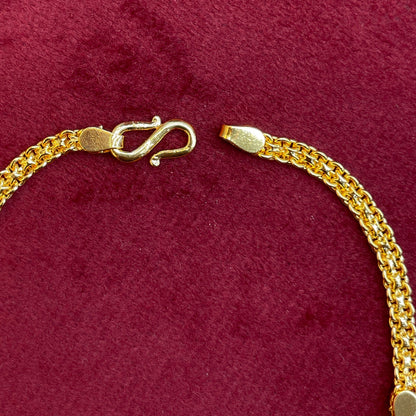 92.5 Silver Gold Plated Enamel Peacock Motif Bracelet for Women
