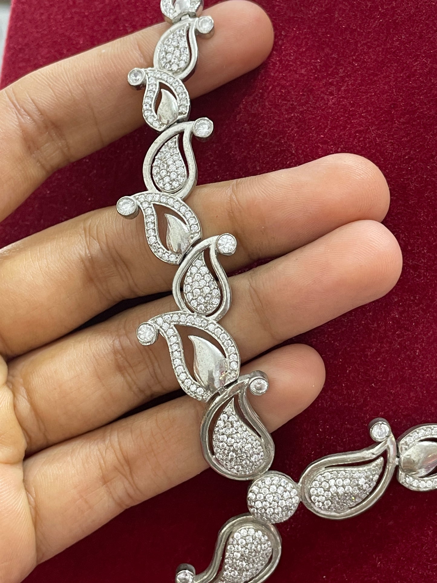 92.5 Silver Stylish Necklace for Women 19 Inches | Elegant Modern Design | Daily Wear Jewellery