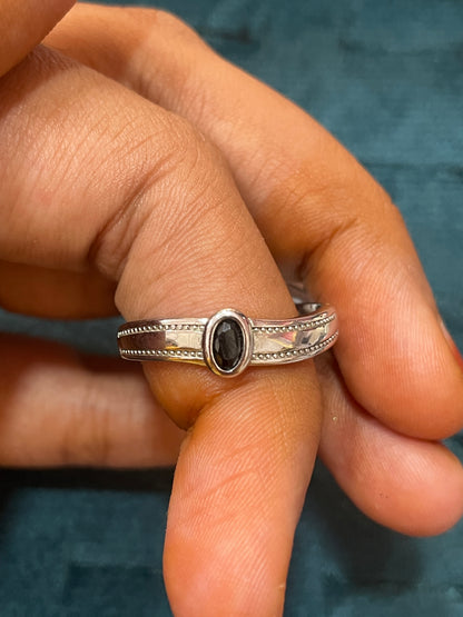 92.5 Silver Green Stone Men’s Ring Size 22 | Stylish Statement Design | Elegant Jewellery