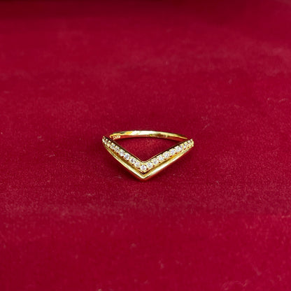 92.5 Sterling Silver Gold Plated Eternity Band for Women