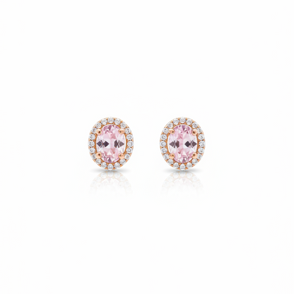 92.5 silver gold plated classy oval earrings