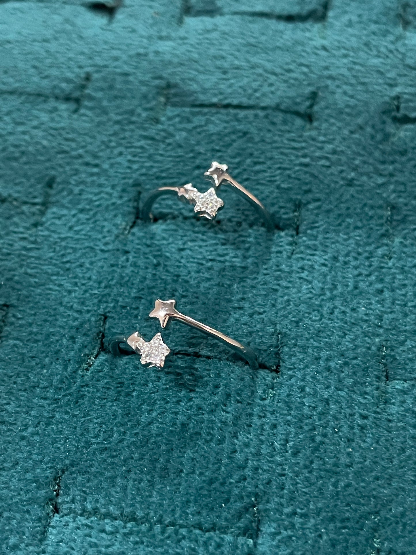 92.5 Sterling Silver Tristar Toe Rings for Women | Unique Triple Star Design