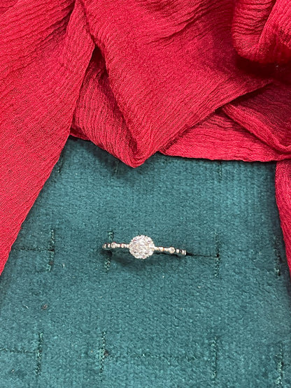 92.5 Silver Minimal Solitaire Ring