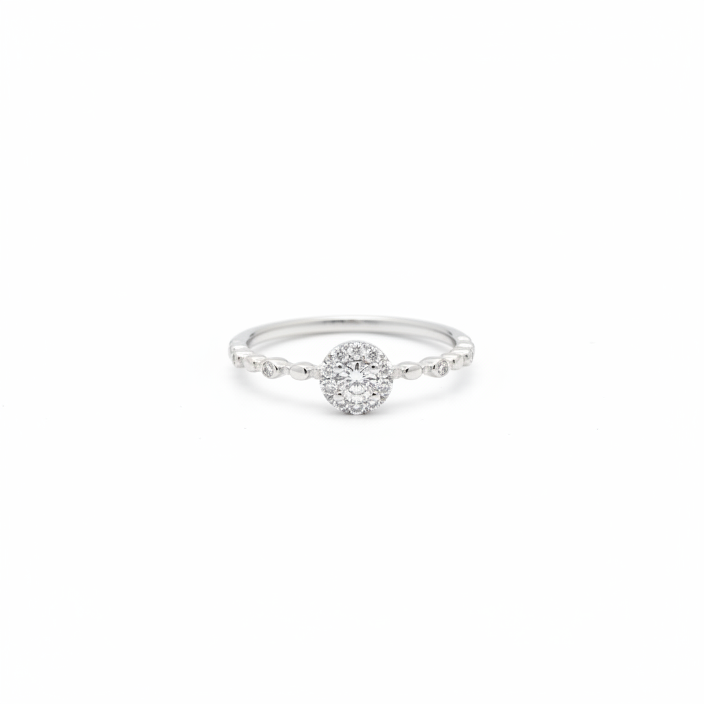 92.5 Sterling Silver Minimal Solitaire Ring for Women | Classic Elegant Design