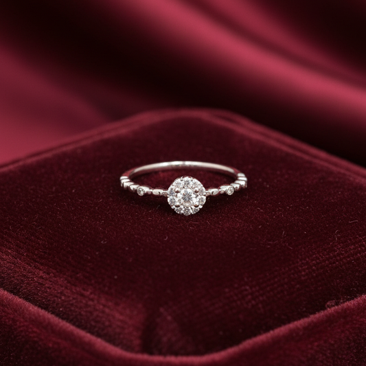 92.5 Sterling Silver Minimal Solitaire Ring for Women | Classic Elegant Design