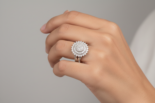 92.5 Silver White Stone Ring for Women Size 9 | Classy Elegant Design | Premium Jewellery