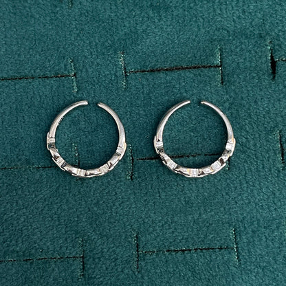 92.5 Silver Chain Link Toe Rings
