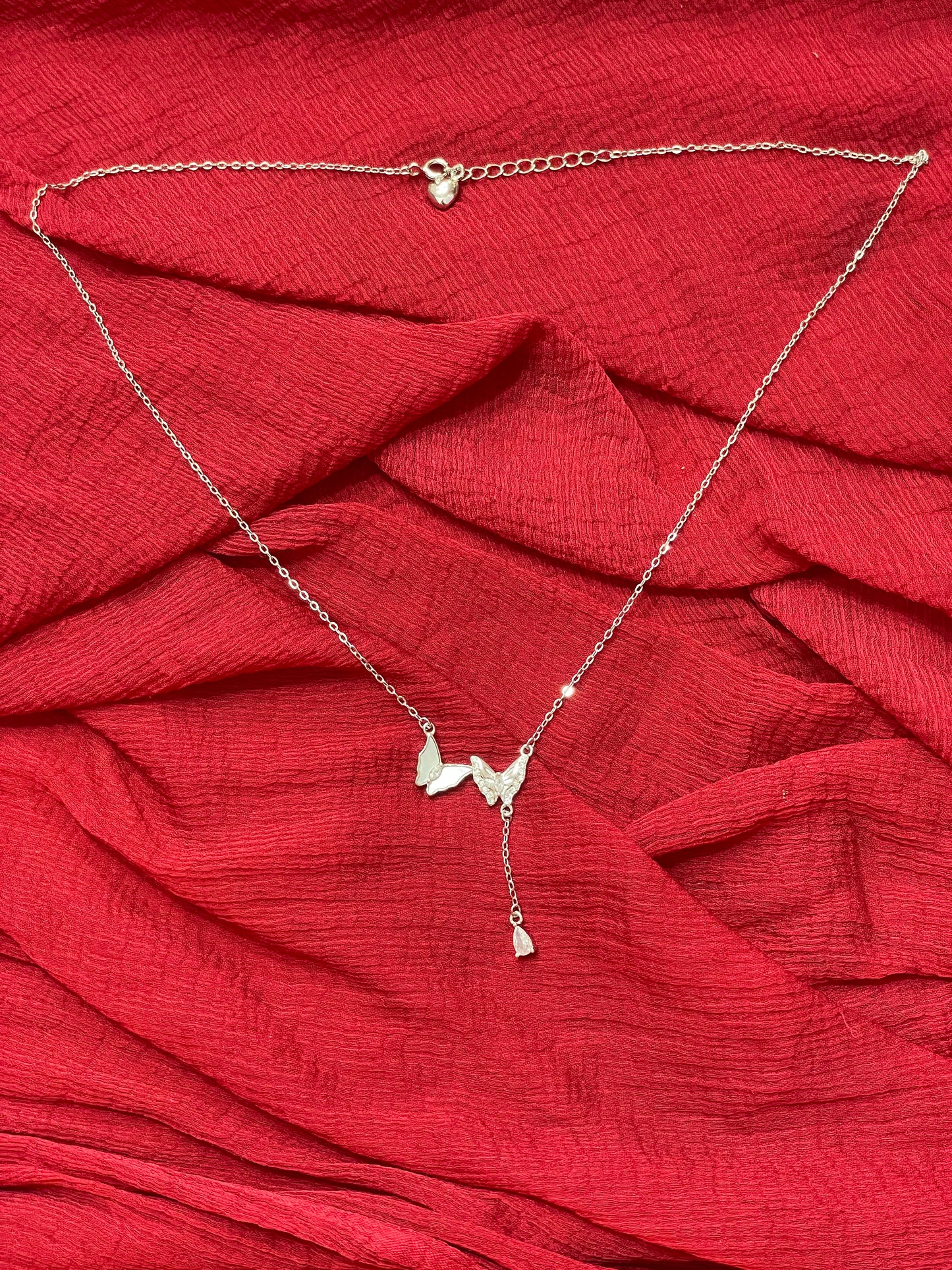 92.5 Silver Minimal Butterfly Chain 19.5 Inches | Premium Stylish Elegant Design | Jewellery
